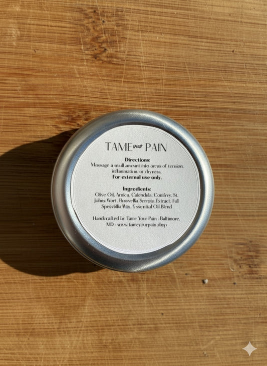 Tame Your Pain- Sacred Sandalwood Healing Salve – Extra Strength (1 oz)